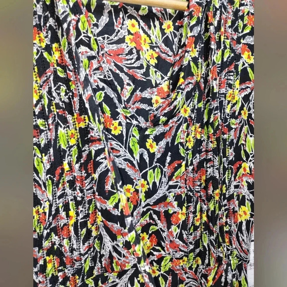 Polo Ralph Lauren Printed Grace Dress size 0 Midi Fit Flare Floral Silk Spring - Picture 12 of 14